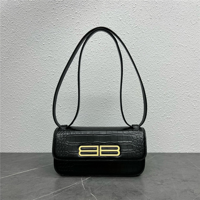 [premium] B 발렌*** 가십 BB장식 텍스처 숄더백