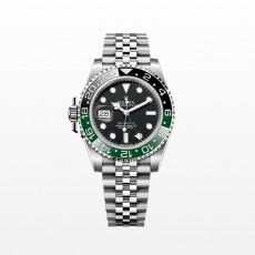 [premium] R 롤렉* GMT 마스터2 오이스터 40mm 블랙 그린 세라믹 세라크롬 베젤 인서트 블랙 다이얼 오토매틱 메탈 시계