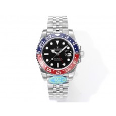 [premium] R 롤렉* GMT 마스터2 오이스터 40mm 레드 블루 세라믹 세라크롬 베젤 인서트 블랙 다이얼 오토매틱 메탈 시계