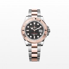 [premium] R 롤렉* 요트 마스터 40mm 오이스터스틸 에버로즈 골드 블랙 다이얼 오토매틱 메탈 시계