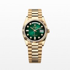 [premium] R 롤렉* 데이 데이트 오이스터 36mm 그린 옴브레 다이얼 오토매틱 메탈 시계