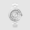[premium] C 샤* J12 칼리버 38mm 화이트 세라믹 스틸 다이아몬드 인디케이터 오토매틱 메탈 시계