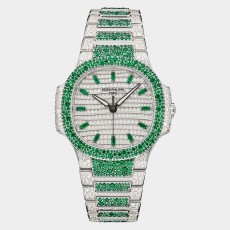 P 파텍** 노틸러스 HAUTE JOAILLERIE 오토매틱 35.2MM 시계