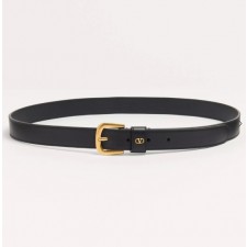 V 발렌티* 브이로고 시그니처 유광 송아지 가죽 벨트 40mm