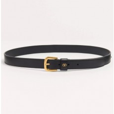 V 발렌티* 브이로고 시그니처 유광 송아지 가죽 벨트 40mm